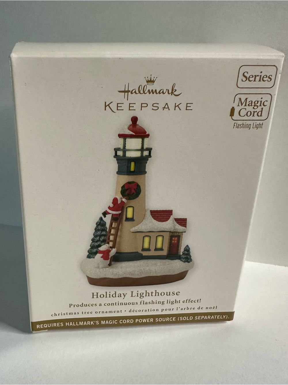 2012 Hallmark Holiday Lighthouse #1 First in Series Magic Ornament